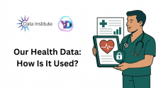 Image of a Doctor looking at chart. This is to advertise a Health Data Event in September 2026.